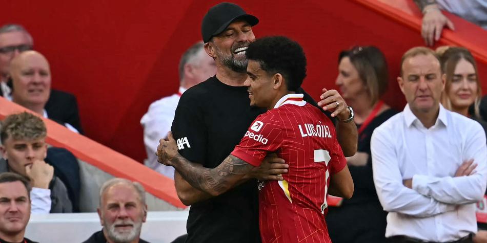 Luis Díaz y Jurgen Klopp