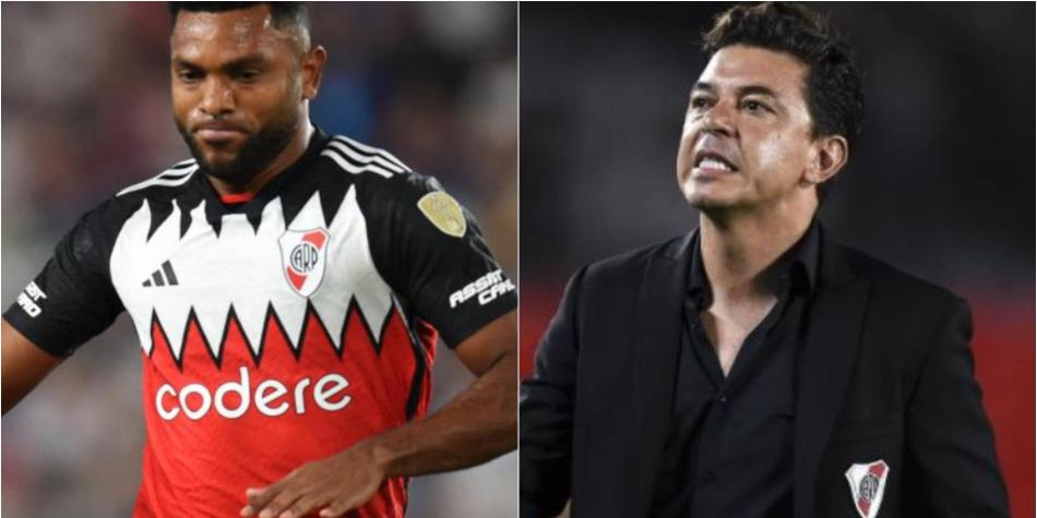 Miguel Borja y Marcelo Gallardo