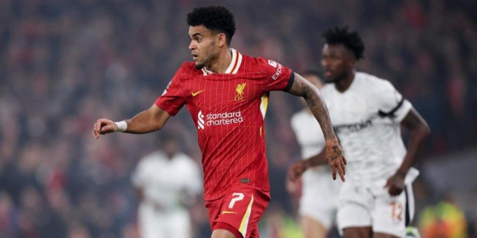 Díaz, Liverpool vs Bayer Leverkusen