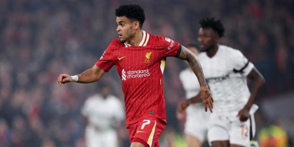 Díaz, Liverpool vs Bayer Leverkusen