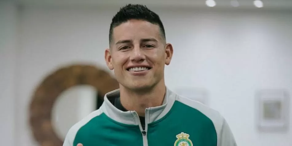 James Rodríguez presentado en León