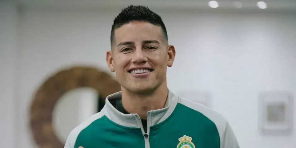 James Rodríguez presentado en León