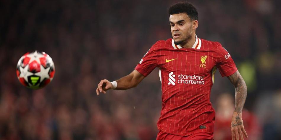 Luis Díaz con Liverpool en UEFA Champions League