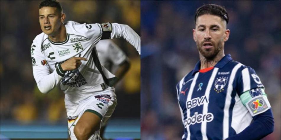 James Rodríguez y Sergio Ramos