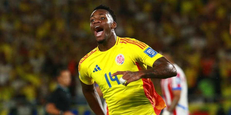 Durán celebra en Colombia vs Paraguay