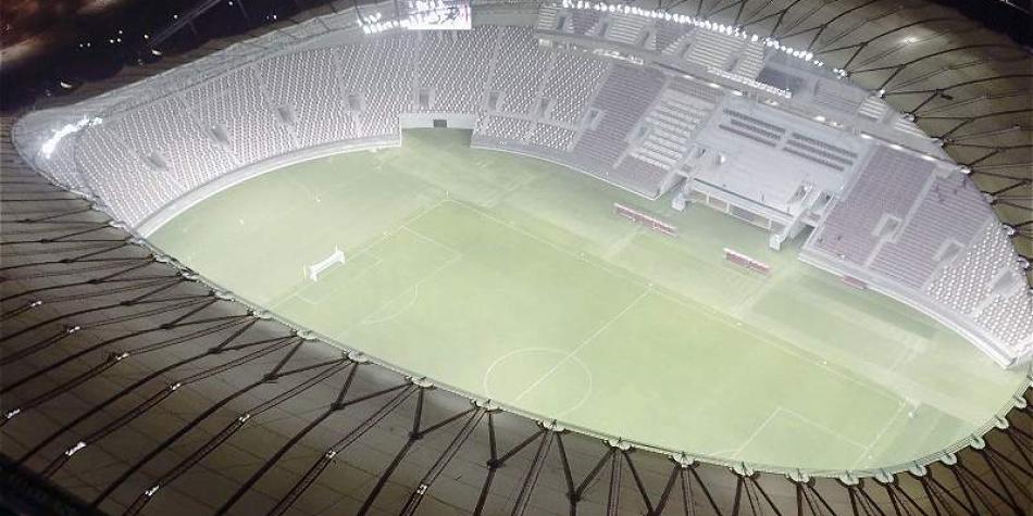 Panor&aacute;mica a&eacute;rea del imponente estadio que se prepara para el Mundial de Catar-2022.
