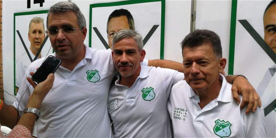 De izquierda a Derecha, Juan Fernando Mejía, Marco Caicedo y Henry Cuartas, los grandes ganadores en las elecciones 'azucareras'.