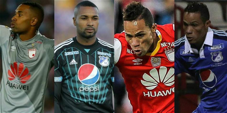 De los que jugarán la final, Robinson Zapata y Anderson Plata han vestido ambas camisetas. También Carlos Henao y Humberto Osorio Botello.