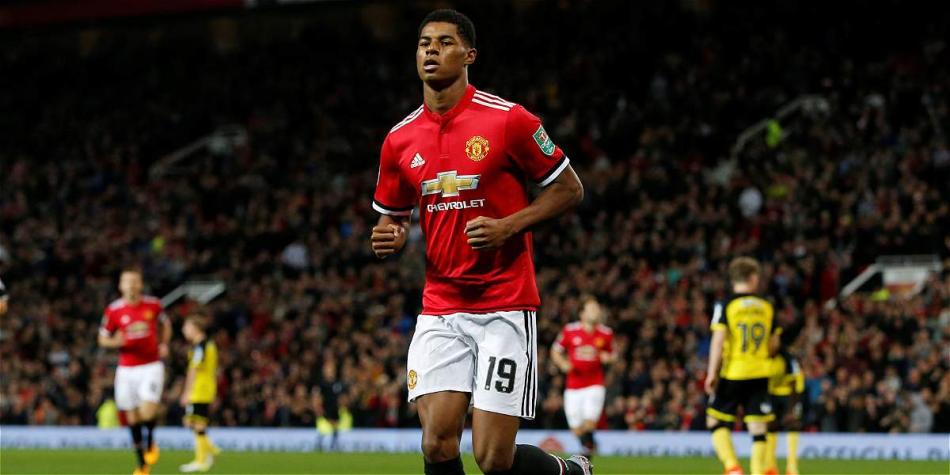Rashford viene de marcar dos goles en la victoria del Manchester United en Copa de la Liga.