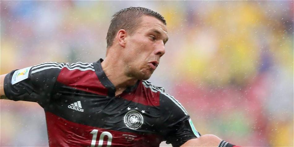 Lukas Podolski fue campeón del mundo con Alemania en 2014.