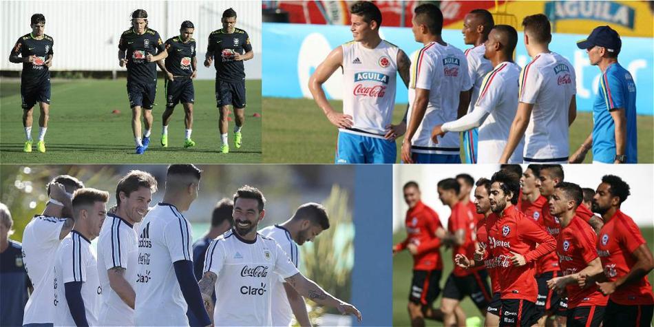 Los futbolistas se han ido uniendo a sus selecciones en las diferentes partes de Suramérica.