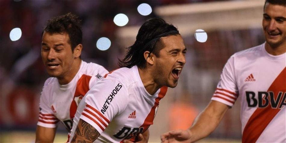 Pisculichi celebrando su gol contra Boca.