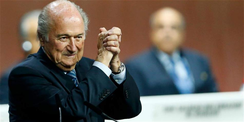 La reacción de Blatter al terminar las votaciones en el Congreso Fifa de este viernes.