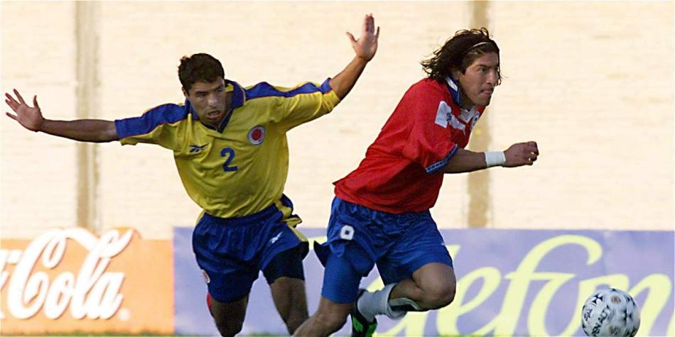 Iván Córdoba (izq.), de Colombia, e Iván Zamorano (der.), de Chile. Archivo EL TIEMPO