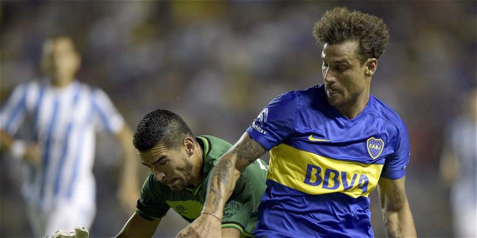Pablo Daniel Osvaldo (der.), delantero de Boca Juniors.