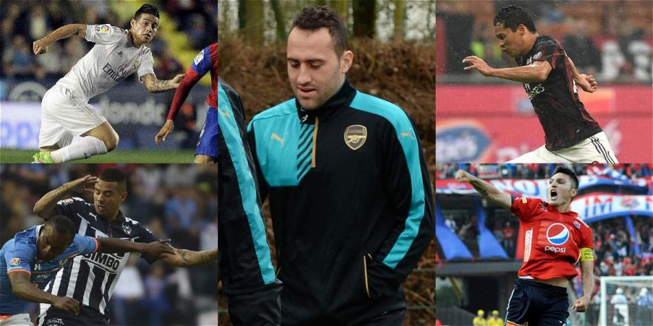 Algunos de los jugadores de la Selección Colombia, que tendrán acción en este fin de semana.