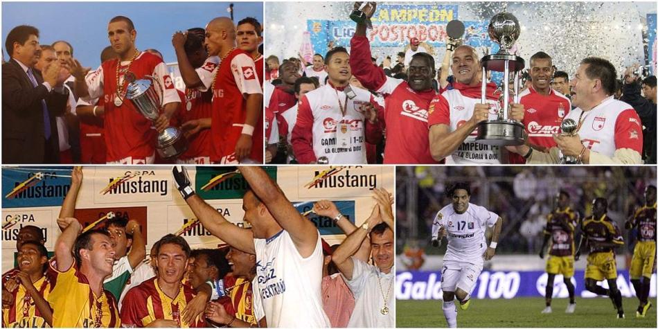 Santa Fe jugó la final de la Liga en 2005-I, 2012-I, 2013-I y 2014-II. Tolima lo hizo en 2003-II, 2006-II y 2010-II.