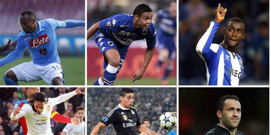 En la foto: Camilo Zúñiga, Luis F. Muriel, Jackson Martínez, Falcao García, James Rodríguez y David Ospina