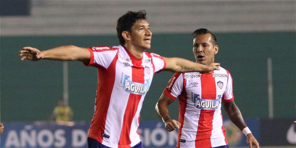 Celebración de Ovelar en el partido de este martes, frente a Blooming.