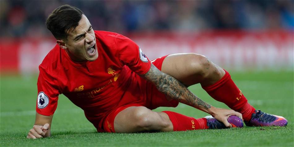 Philippe Coutinho, jugador del Liverpool de Inglaterra.