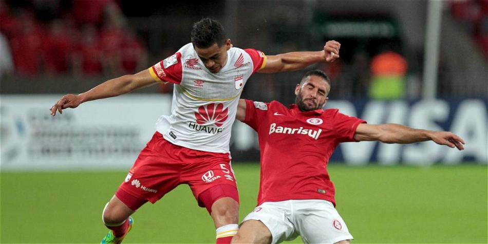 Lisandro López en Copa Libertadores frente a Santa Fe