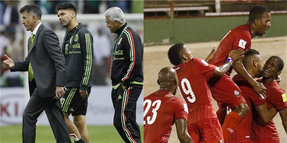 Juan Carlos Osorio (izq.) y la selección de Panamá.