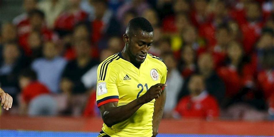 Jackson Martínez durante el partido de la Selección Colombia y Chile.