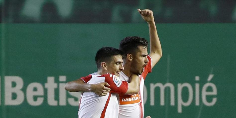 Espanyol y un festejo de gol frente a Betis.