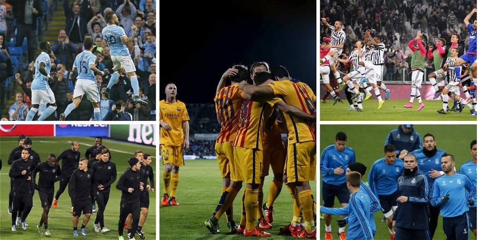 El Ciy, PSG, Barcelona, Juventus y Madrid, de los equipos que pueden clasificar.