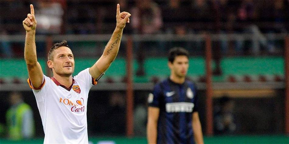 Francesco Totti, capitán de la Roma.