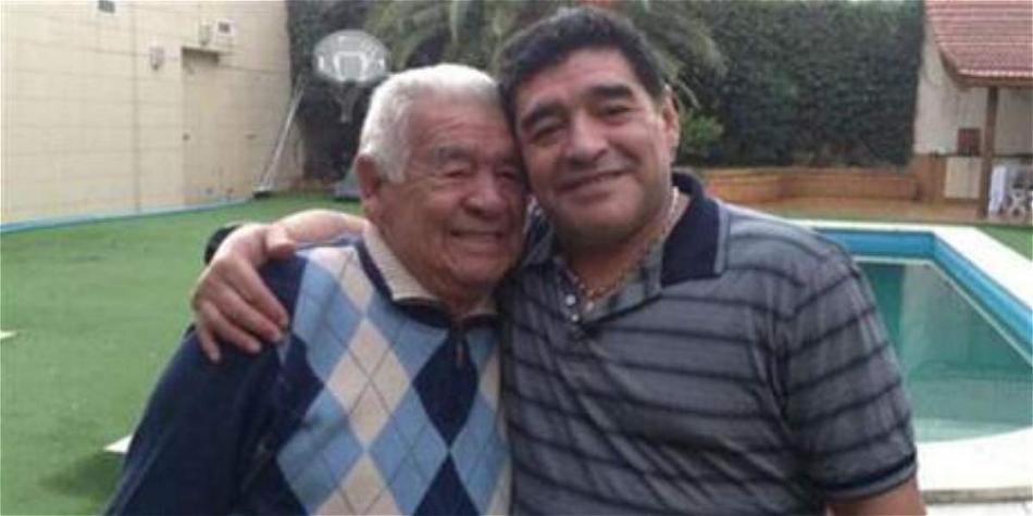 Maradona y su papá.