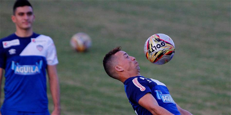 Entrenamiento de Junior antes del partido contra Santa Fe por la final de la Copa Colombia.