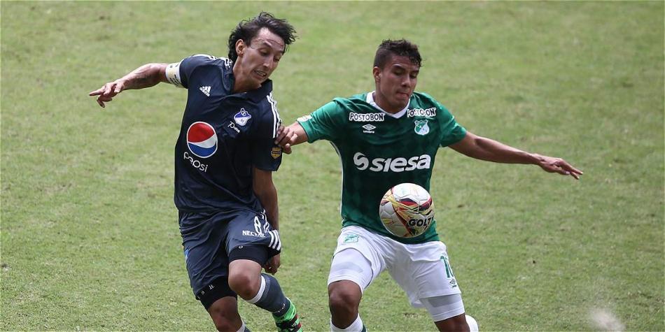 Robayo (izq.) es uno de los referentes de Millonarios.