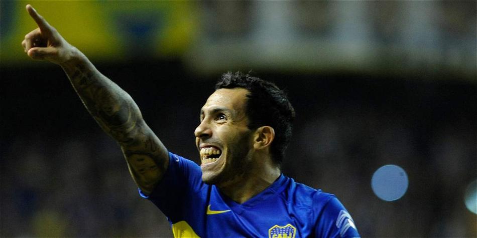 Carlos Tévez, delantero de Boca Juniors.