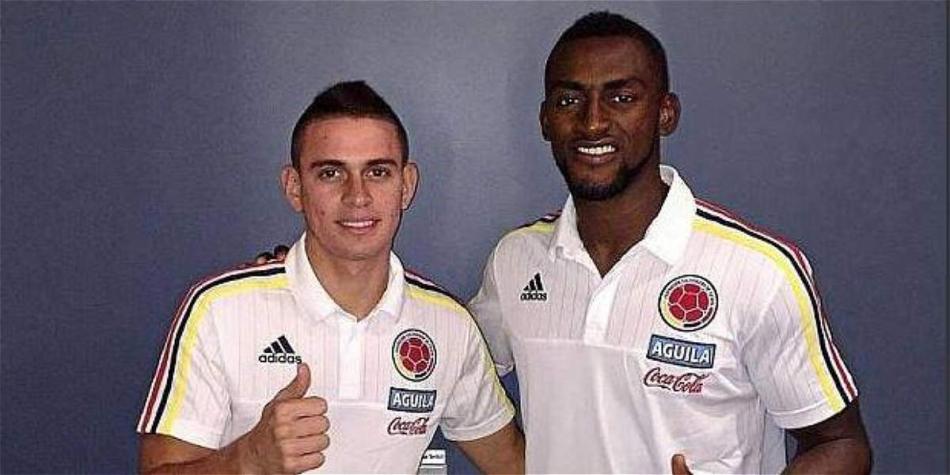 Rafael Santos Borré (izq.) y Jackson Martínez comparten en la Selección Colombia.
