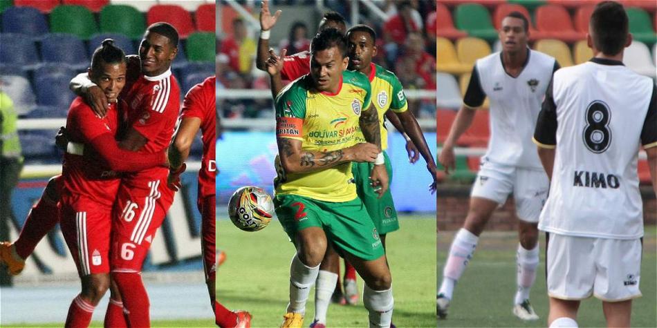 De izquierda a derecha: América, Real Cartagena, Llaneros.