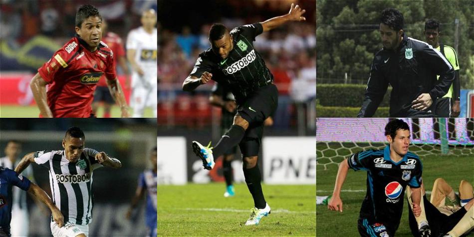Christian Marrugo, de Independiente Medellín; Gilberto García, de Nacional; Miguel Borja, de Nacional; Camilo Vargas, de Deportivo Cali; y Pedro Franco, de Millonarios.