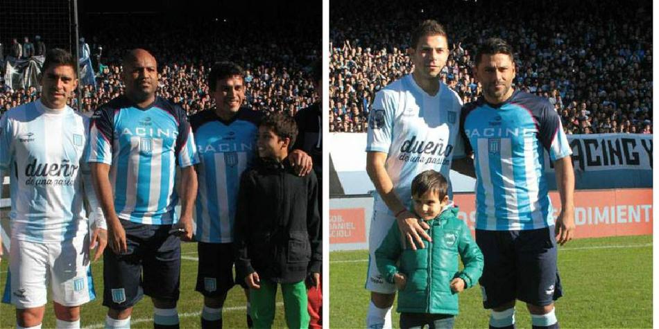 Alexander Viveros y Gerardo Bedoya, estuvieron en el partido de campeones de Racing Club de Avellaneda.