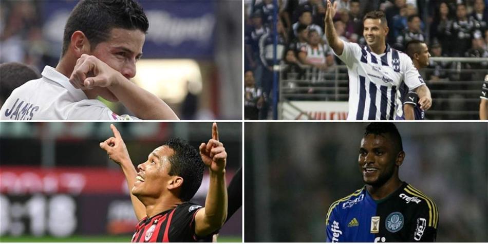 James, Bacca, Cardona y Borja festejaron con sus equipos.
