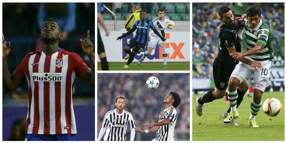 Jackson y Cuadrado, dos de los que juegan Champions. Izquierdo y Montero, dos de los que están en Europa League.