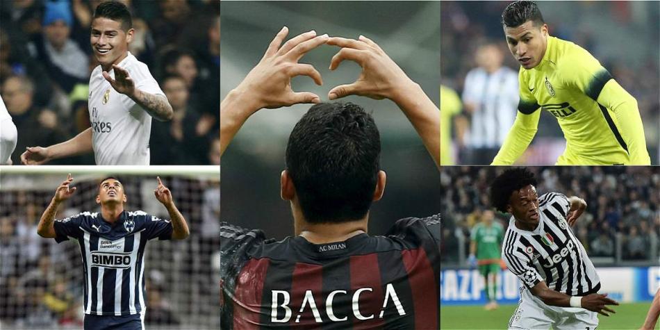 Jugadores colombianos en el fútbol del exterior.