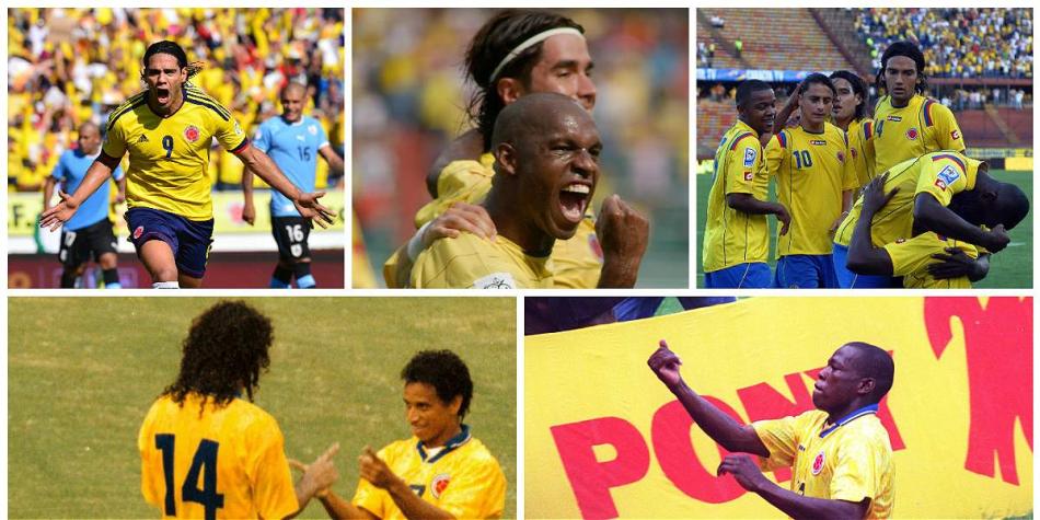 Diferentes procesos de la Selección Colombia en la Eliminatoria Suramericana.