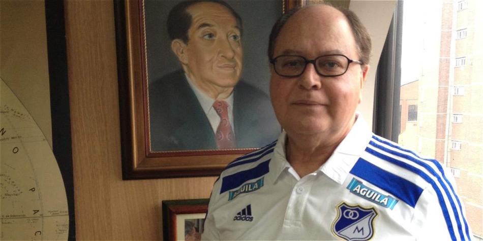 Alfonso Senior Jr., con la camiseta de Millonarios.