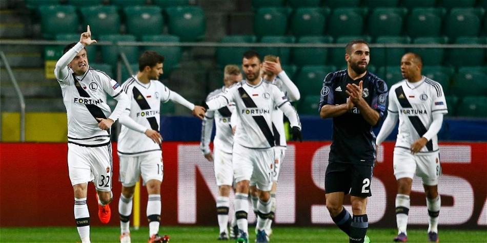 Real Madrid casi se ve sorprendido por el Legia Varsovia.