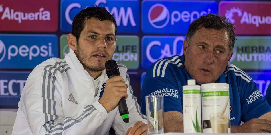 Pedro Franco (izq.), ídolo de Millonarios.