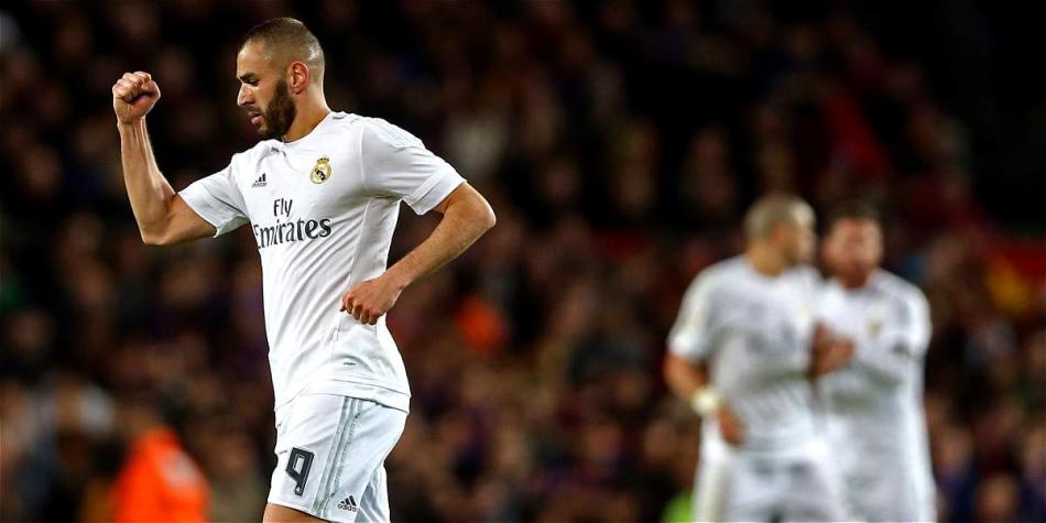 Karim Benzema le anotó gol este sábado al Barcelona.