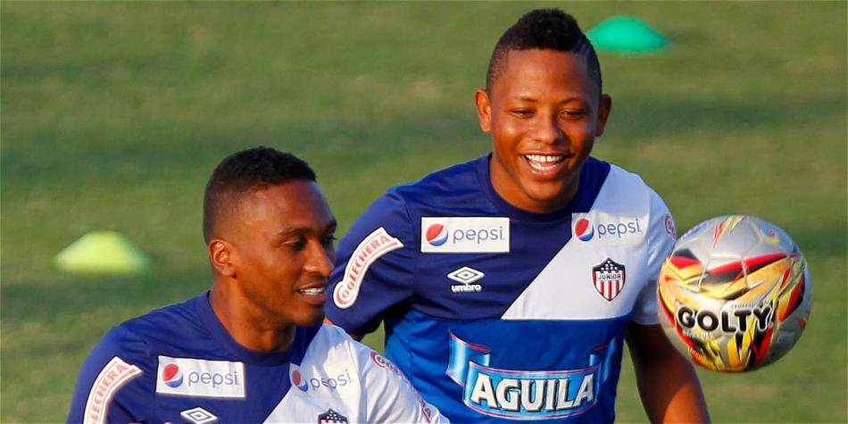 Junior entrenó este miércoles antes del partido contra Santa Fe.