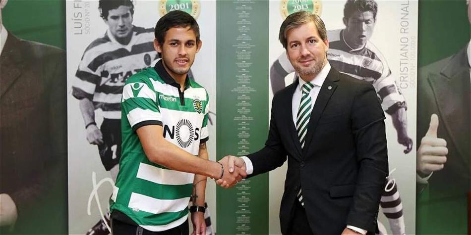 Meli, durante su presentación en Sporting.