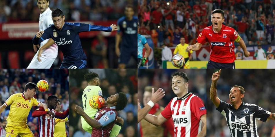 Varios jugadores de la Selección Colombia anotaron goles con sus equipos.