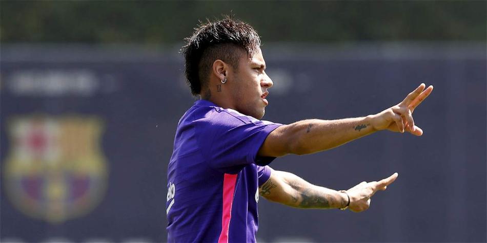 Neymar, jugador del Barcelona de España.